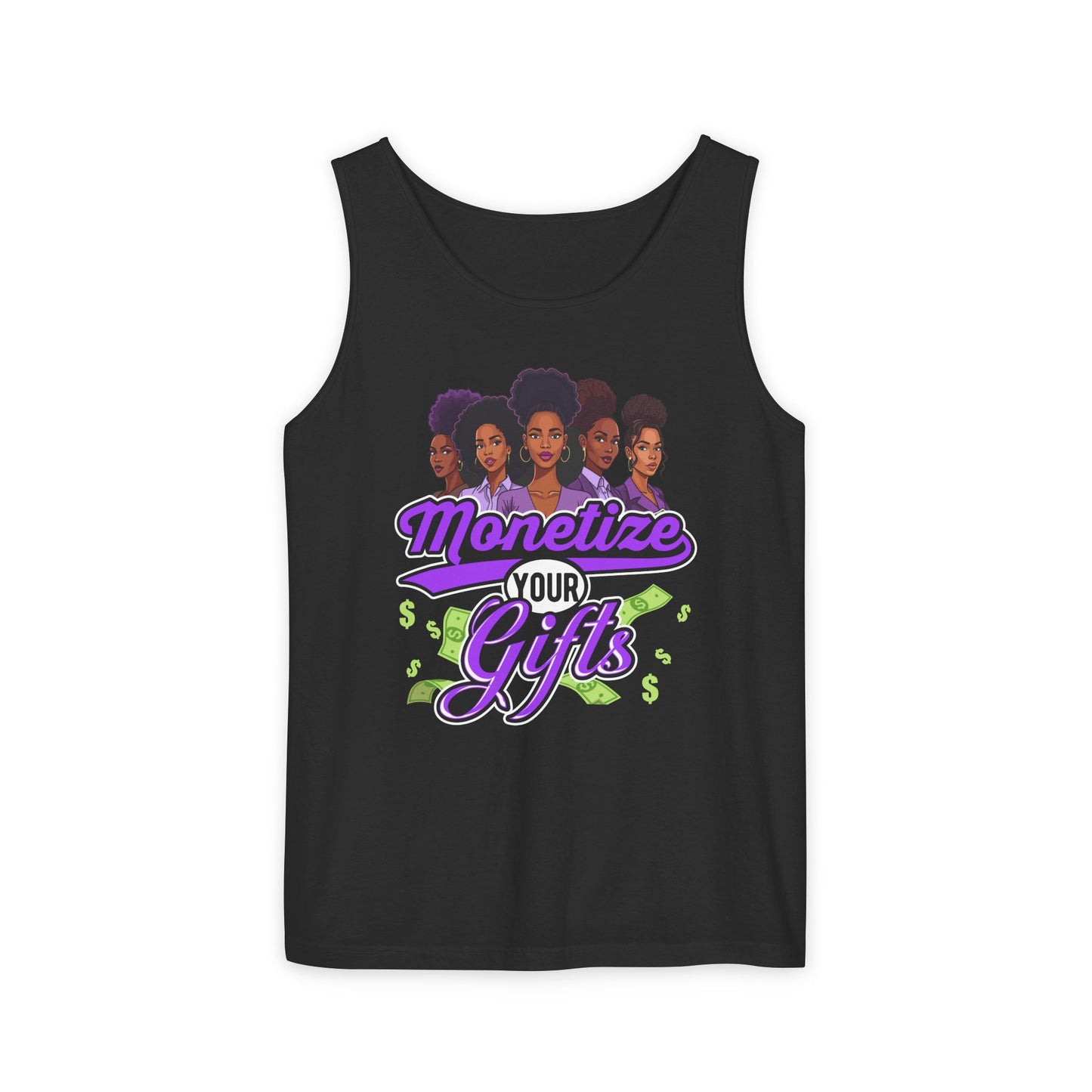 Monetize Your Gifts Unisex Tank Top - Empowering Graphic Tee for Creatives