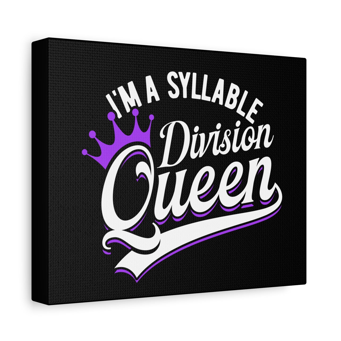 Syllable Division Queen Canvas Art - Stylish Decor for Literacy Lovers