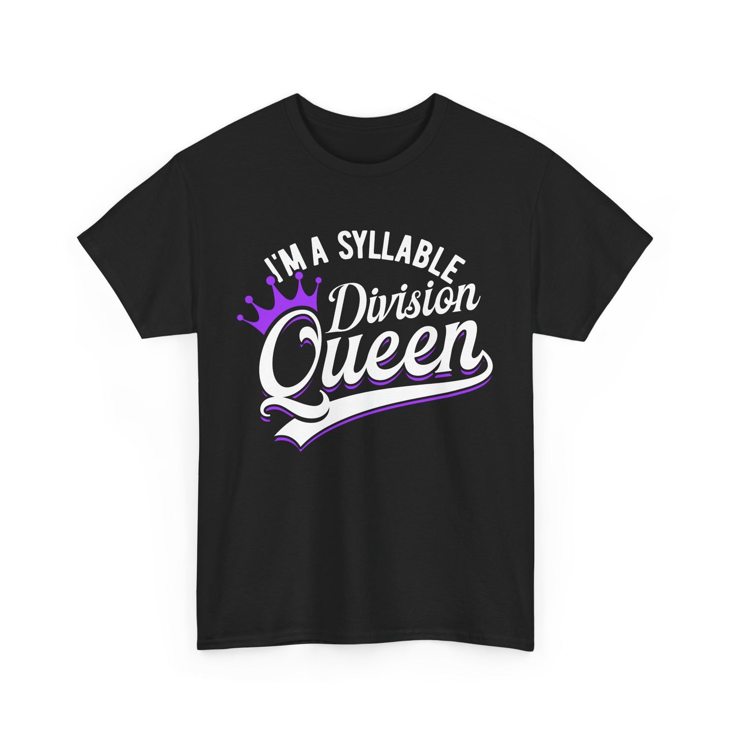 Syllable Division Queen Tee - Unisex Heavy Cotton T-Shirt