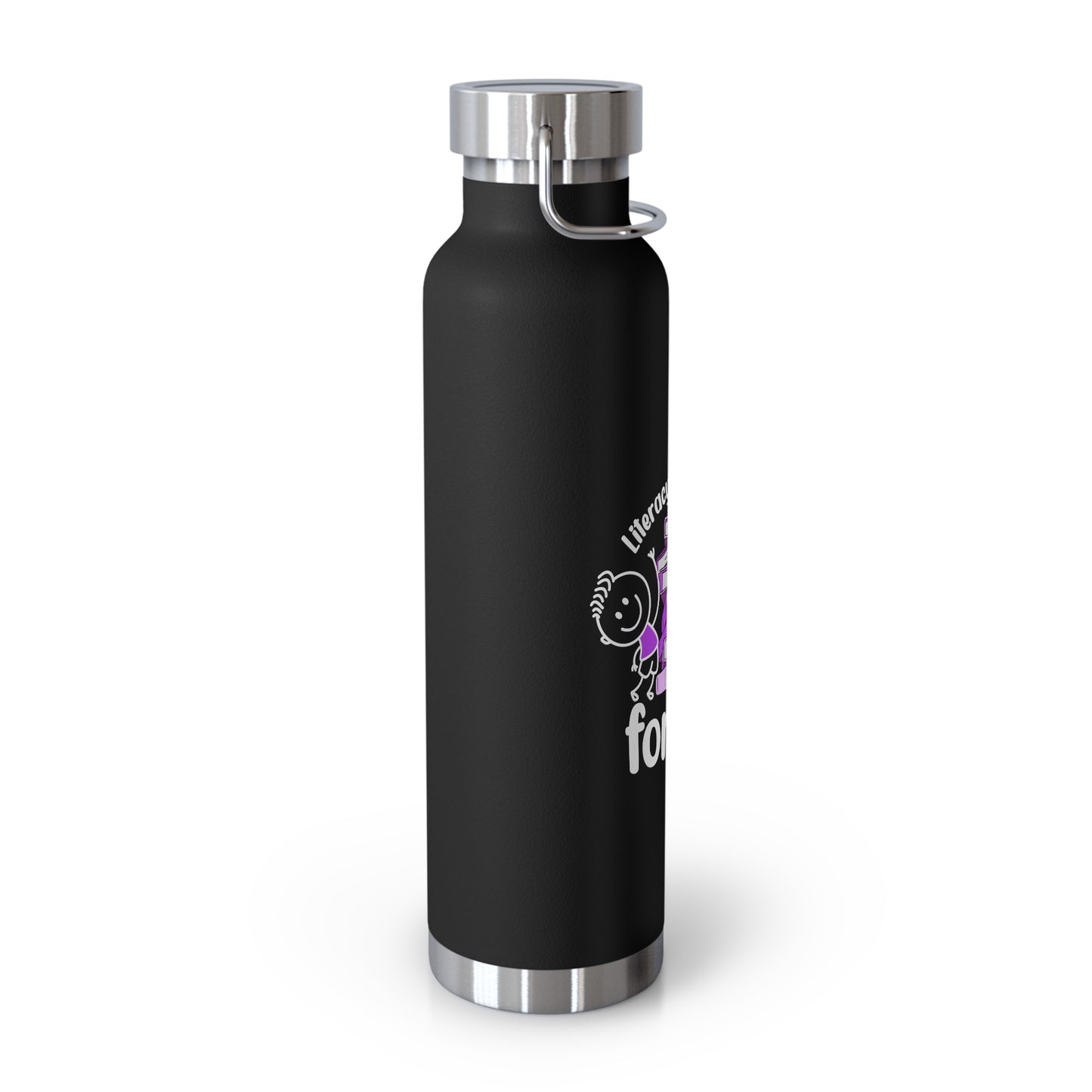 Literacy & Justice Insulated Water Bottle - 22oz Educational Gift