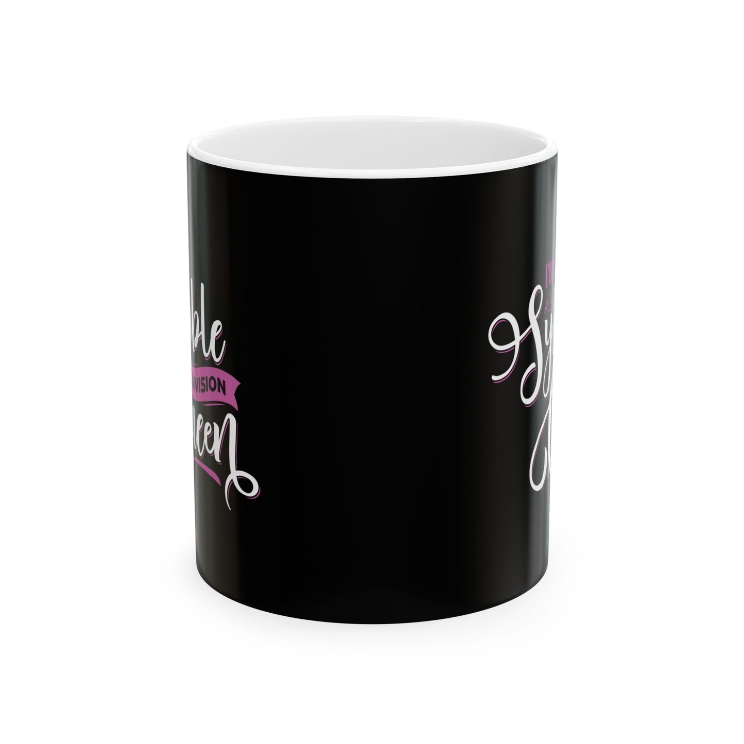 Stylish Black Ceramic Mug - "Syllable Queen" - Perfect Gift for Tea and Coffee Lovers!