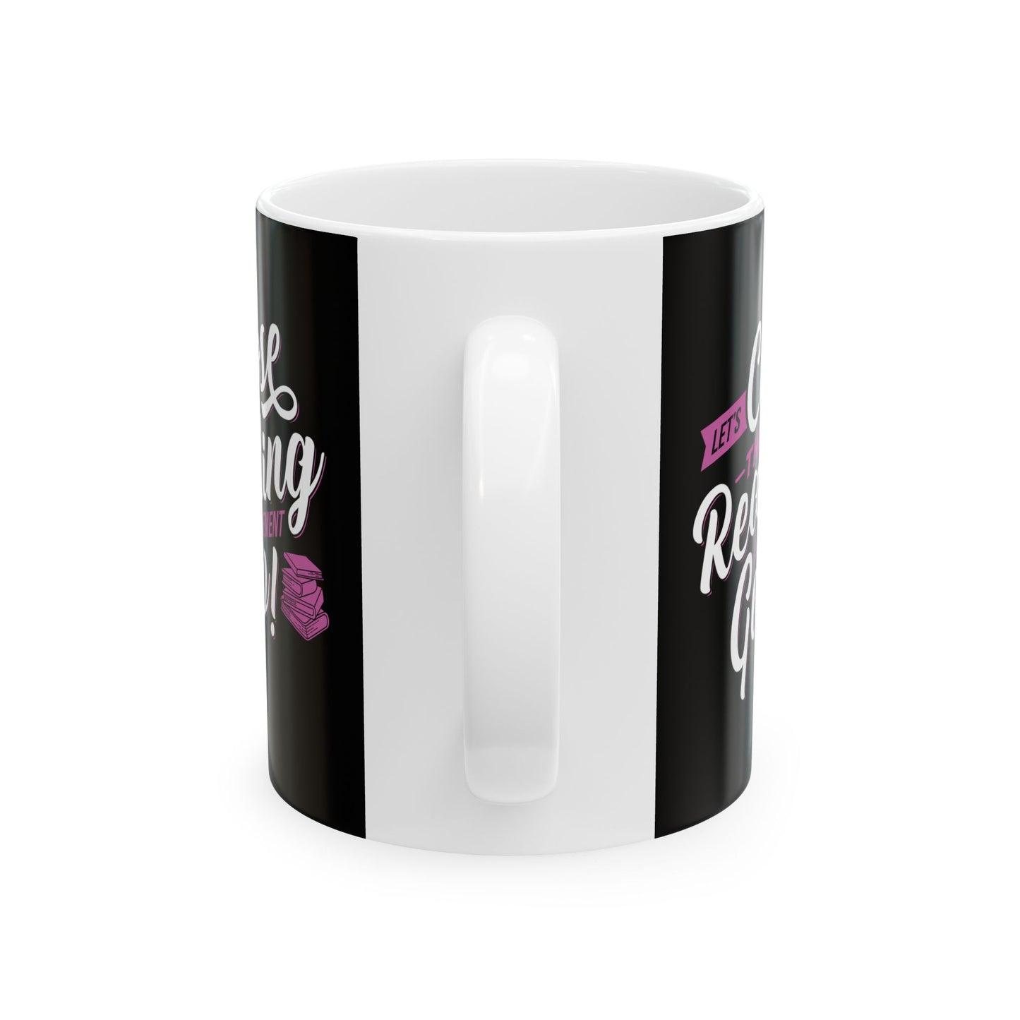 Elegant Black Ceramic Mug – "Let's Get Ready to Glow!" - Perfect for Coffee Lovers