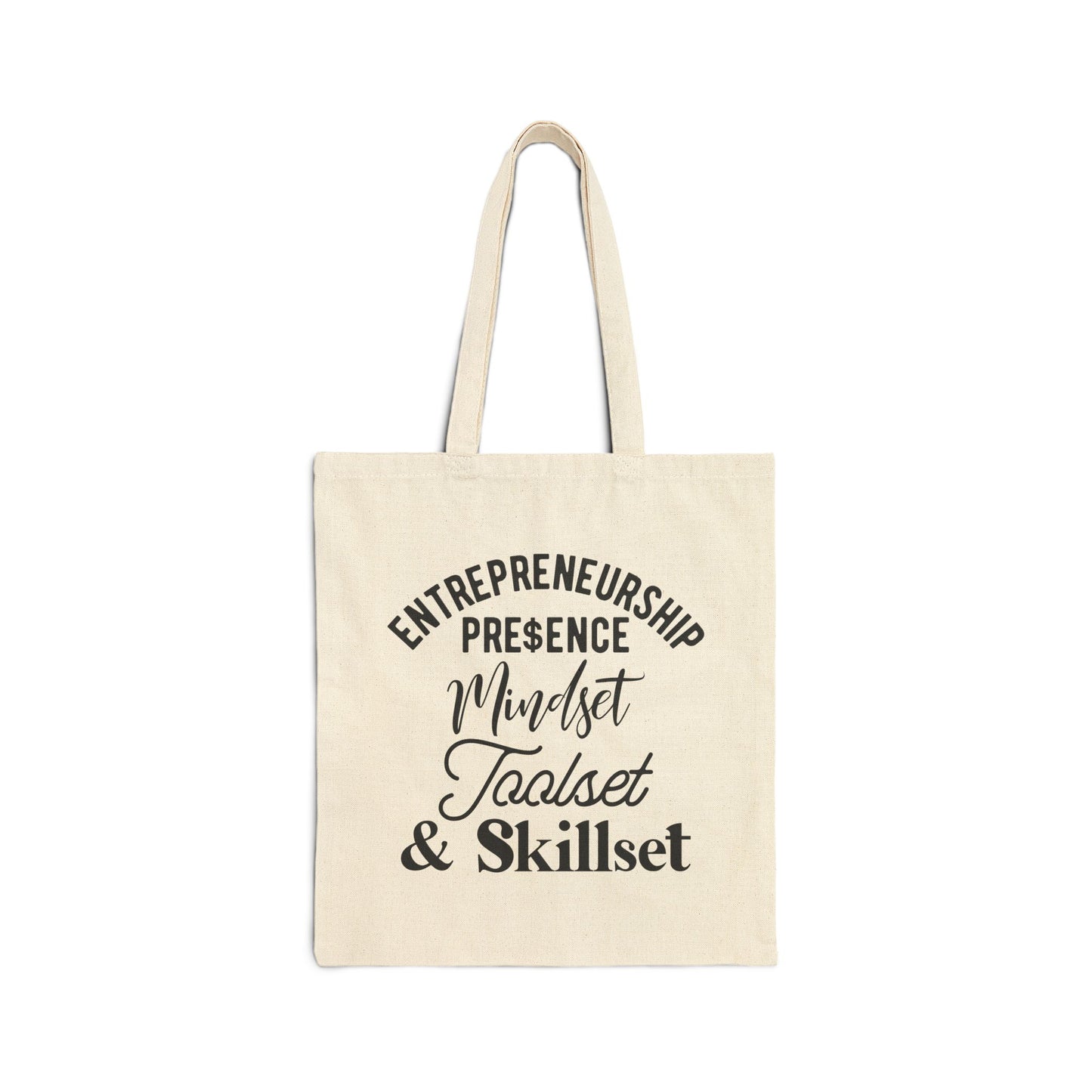 Entrepreneurship Mindset Cotton Canvas Tote Bag - Stylish & Eco-Friendly