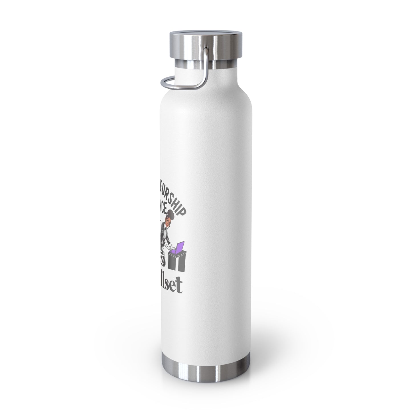 Entrepreneurship Mindset Insulated Water Bottle, 22oz - Ideal for Professionals & Leaders