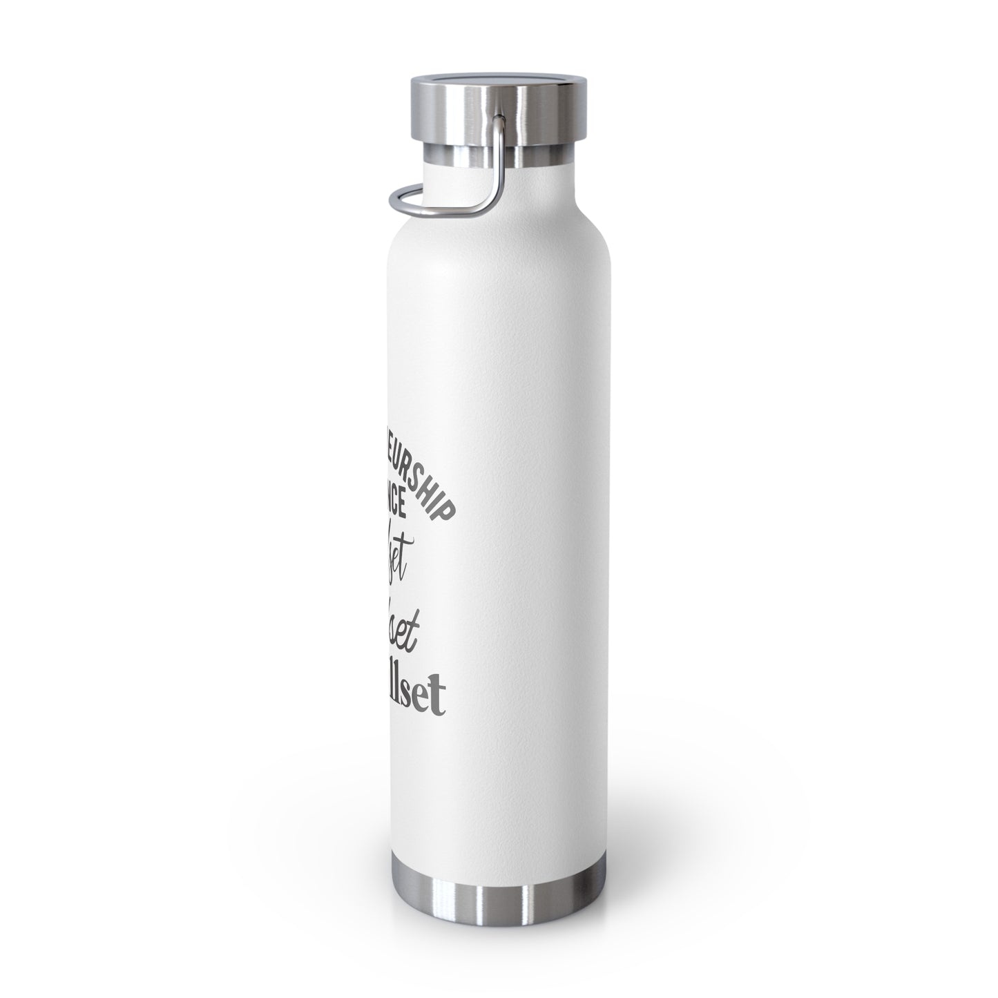 Motivational Insulated Water Bottle - 22oz 'Entrepreneurship Mindset & Skillset'