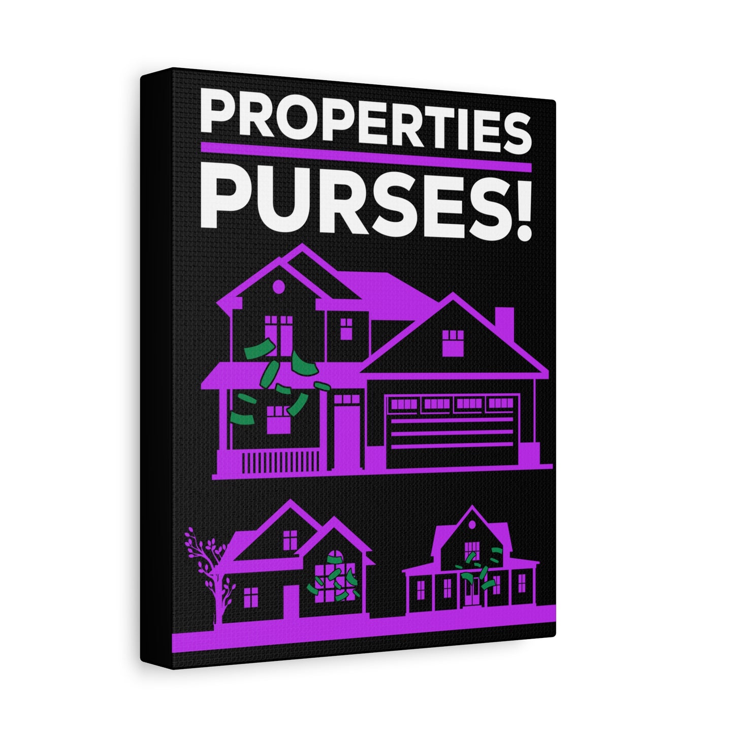 Properties Over Purses Canvas Wall Art