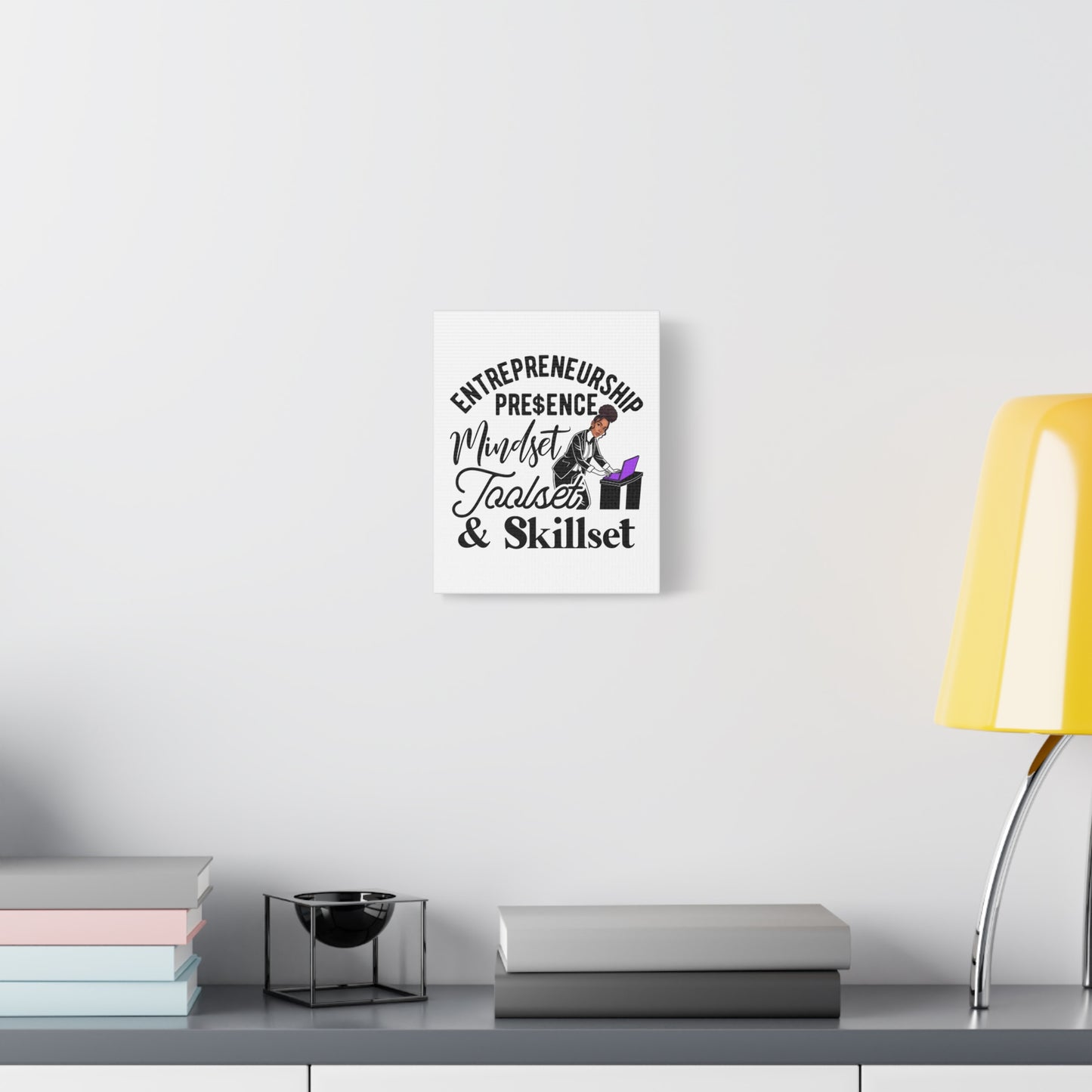 Entrepreneurship Mindset Canvas Wall Art - Inspirational Decor for Business Owners
