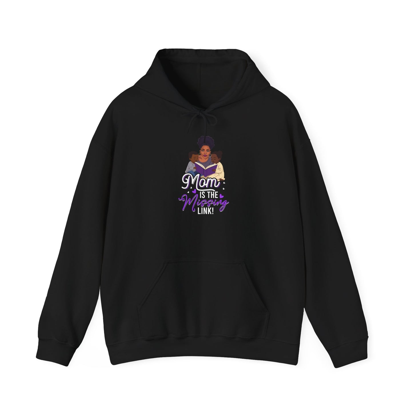 Mom is the Missing Link Unisex Heavy Blend Hooded Sweatshirt - Cozy Gift for Moms