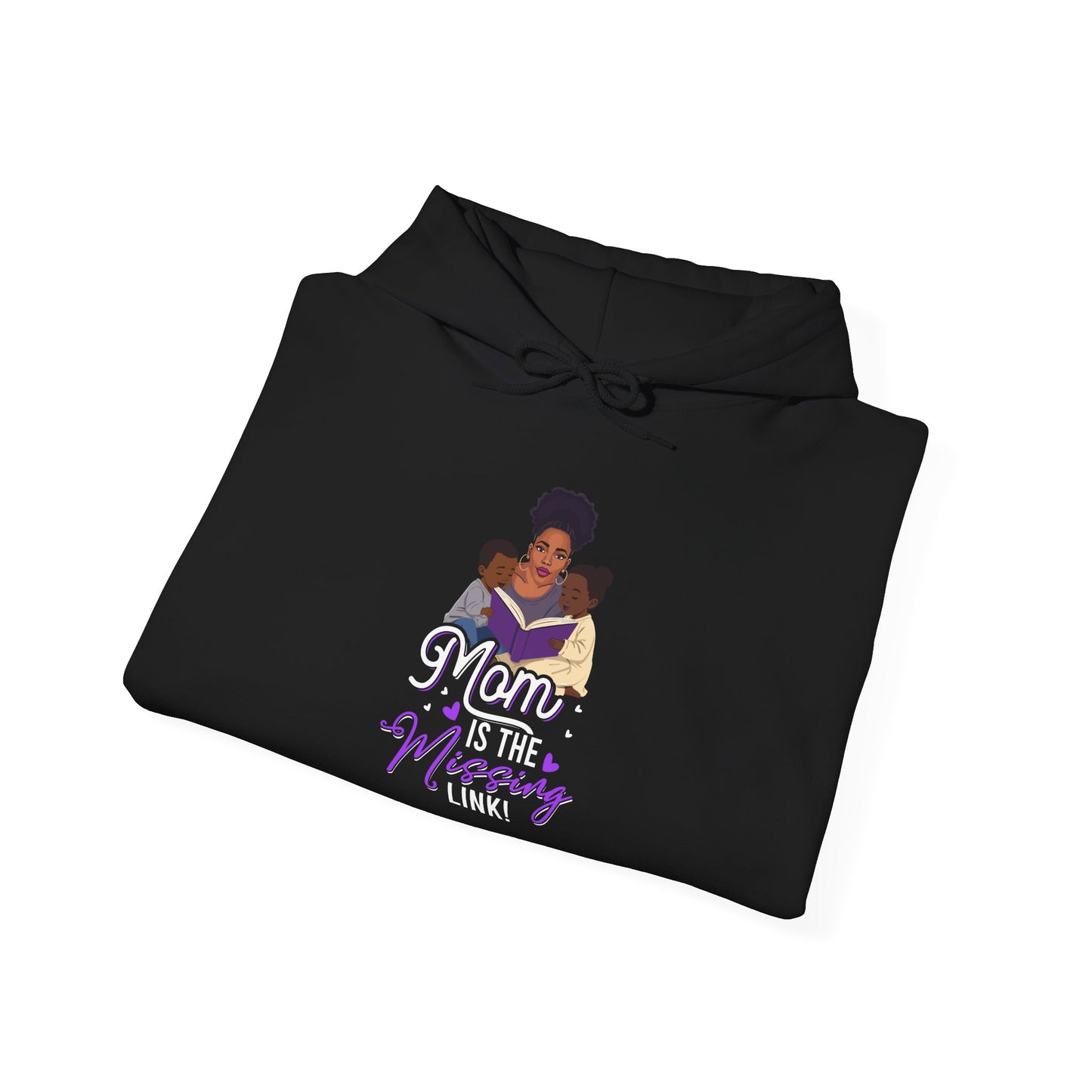 Mom is the Missing Link Unisex Heavy Blend Hooded Sweatshirt - Cozy Gift for Moms