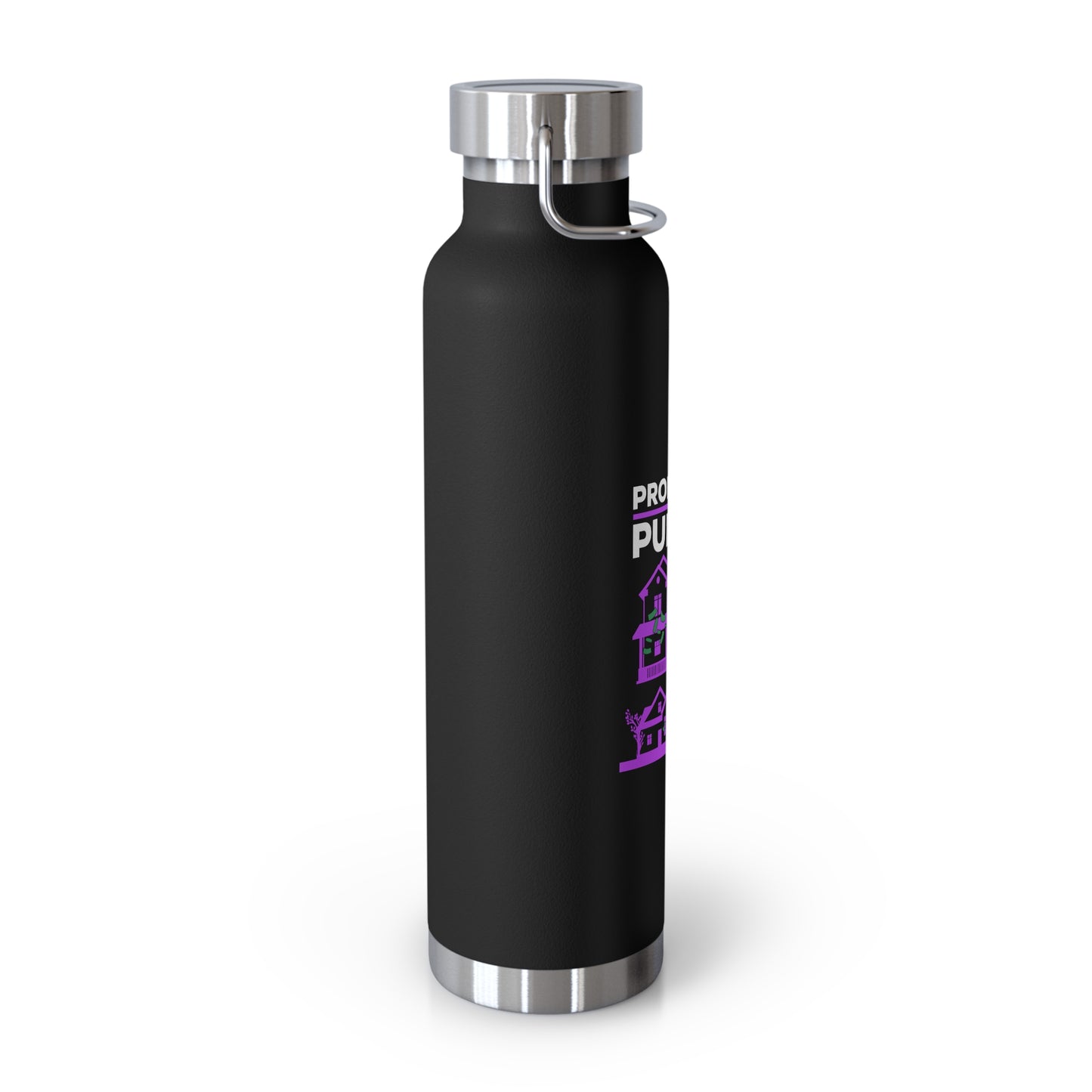 Stylish 22oz Copper Insulated Water Bottle - Properties Over Pursuits Design