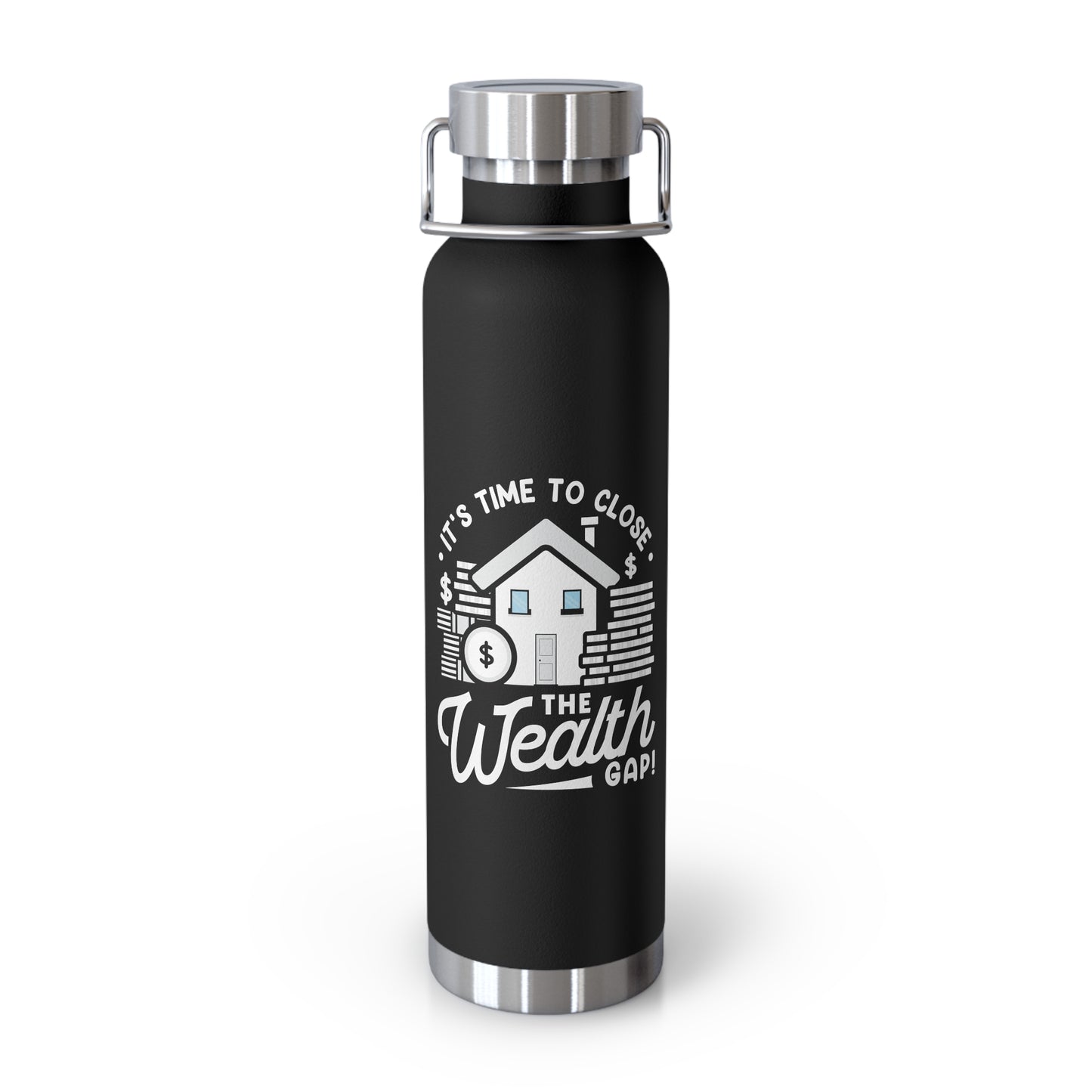 Wealth Gap Insulated Water Bottle - 22oz Copper Vacuum Flask