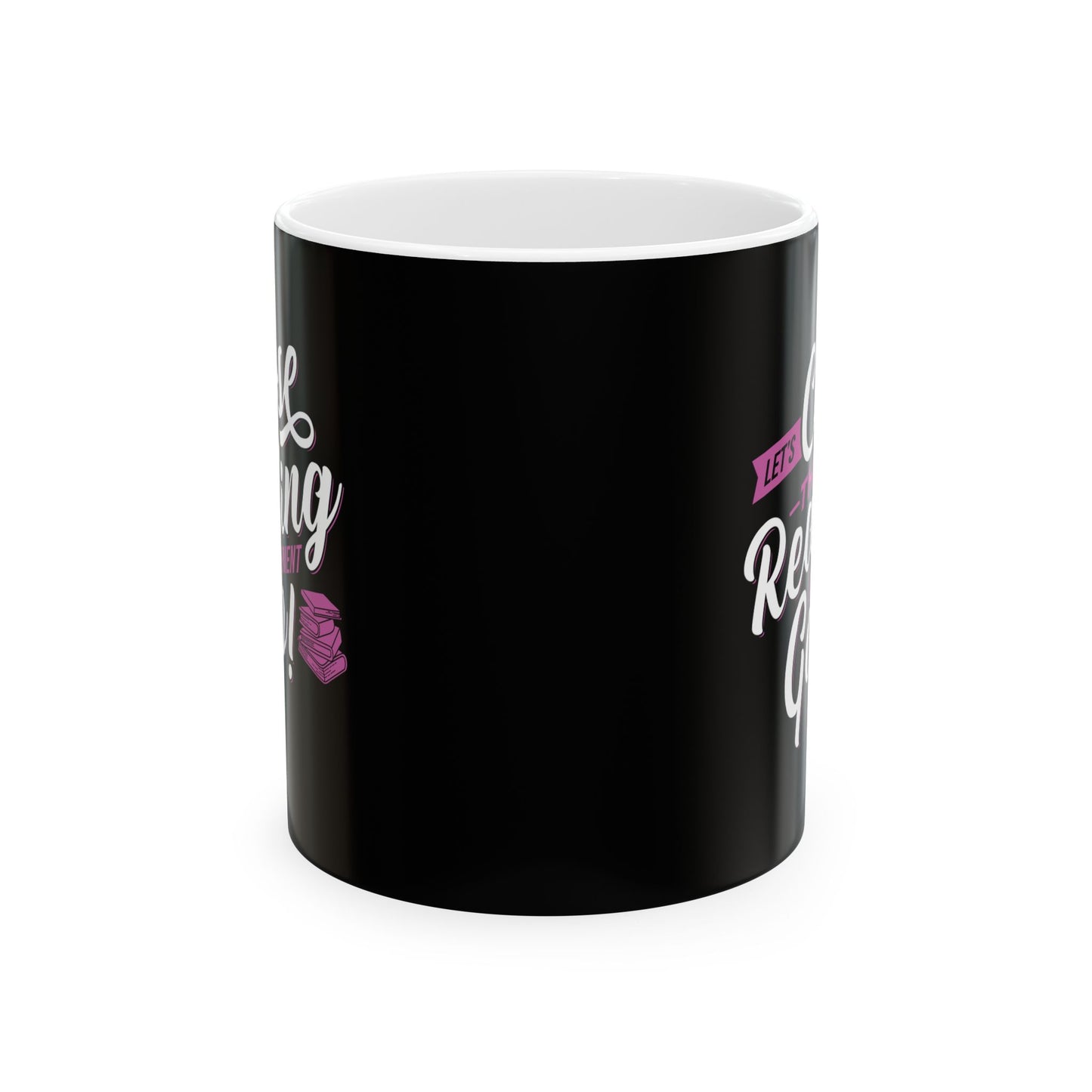 Elegant Black Ceramic Mug – "Let's Get Ready to Glow!" - Perfect for Coffee Lovers