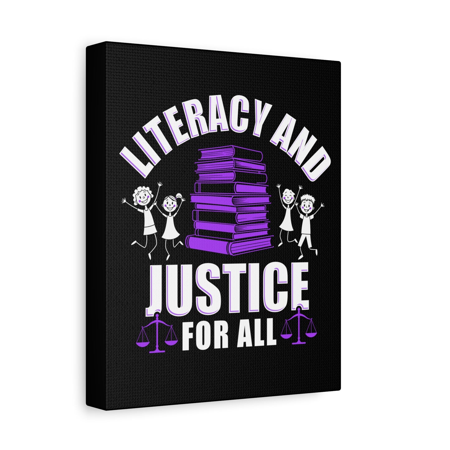 Justice for All Literacy Canvas Art