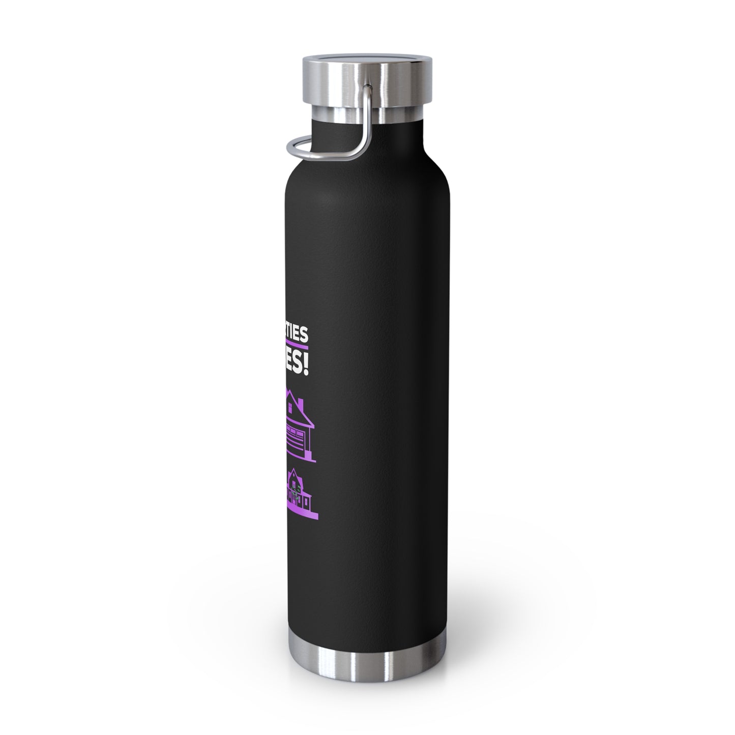 Stylish 22oz Copper Insulated Water Bottle - Properties Over Pursuits Design