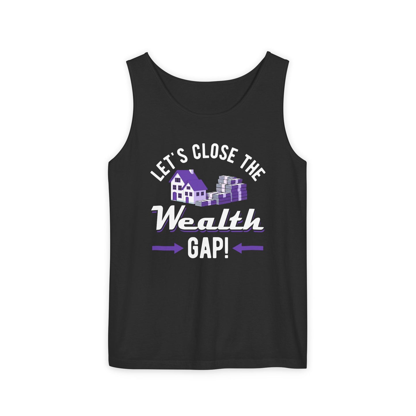 Wealth Gap Awareness Tank Top - Unisex Garment-Dyed Tee for Social Justice Advocates