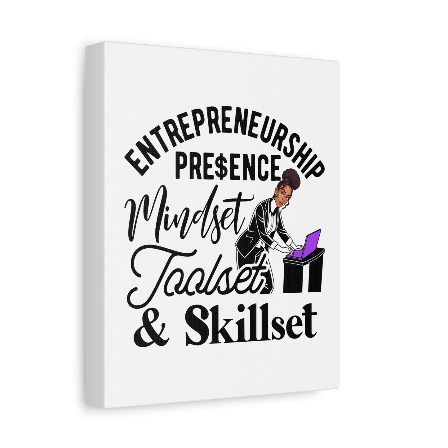 Entrepreneurship Mindset Canvas Wall Art - Inspirational Decor for Business Owners