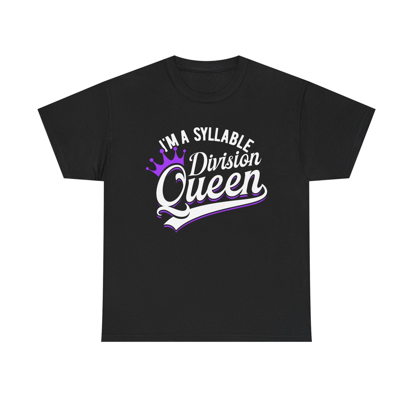 Syllable Division Queen Tee - Unisex Heavy Cotton T-Shirt