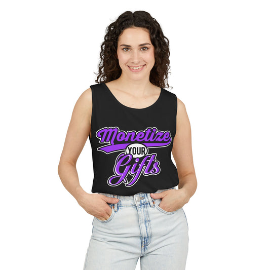 Monetize Your Gifts Unisex Tank Top - Garment-Dyed Casual Wear