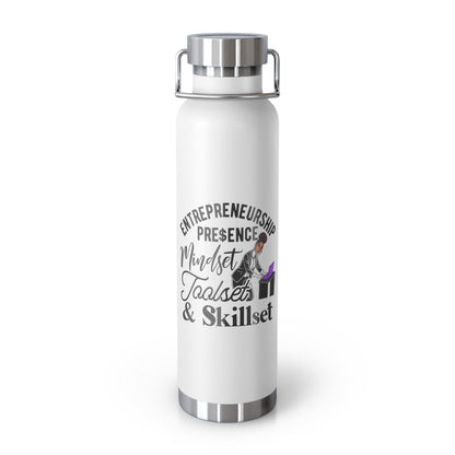 Entrepreneurship Mindset Insulated Water Bottle, 22oz - Ideal for Professionals & Leaders
