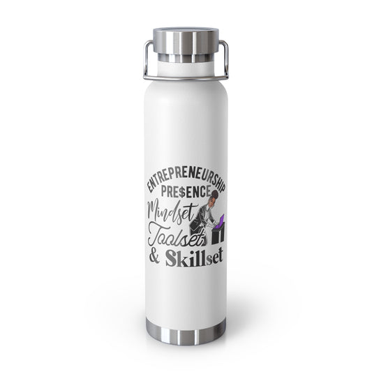Entrepreneurship Mindset Insulated Water Bottle, 22oz - Ideal for Professionals & Leaders