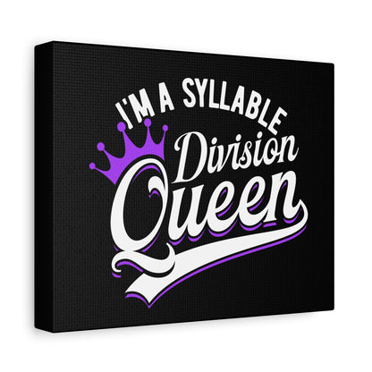 Syllable Division Queen Canvas Art - Stylish Decor for Literacy Lovers