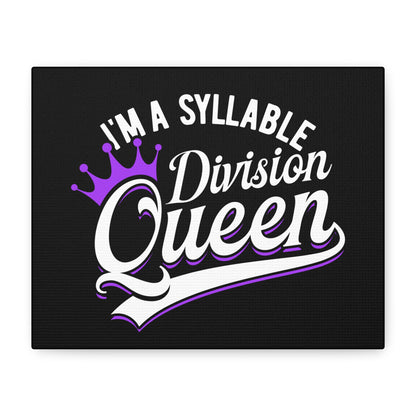 Syllable Division Queen Canvas Art - Stylish Decor for Literacy Lovers