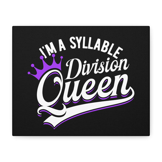 Syllable Division Queen Canvas Art - Stylish Decor for Literacy Lovers