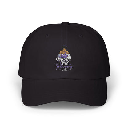 Classic Cap - 'Mom is the Missing Link' Embroidered Casual Hat