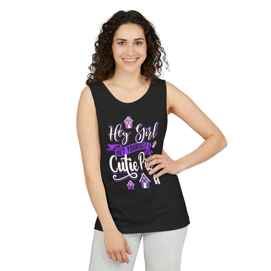 Hey Girl Cutie Pie Unisex Tank Top - Perfect for Summer Vibes & Casual Wear