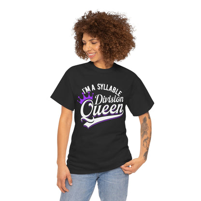 Syllable Division Queen Tee - Unisex Heavy Cotton T-Shirt