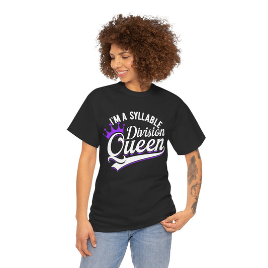 Syllable Division Queen Tee - Unisex Heavy Cotton T-Shirt
