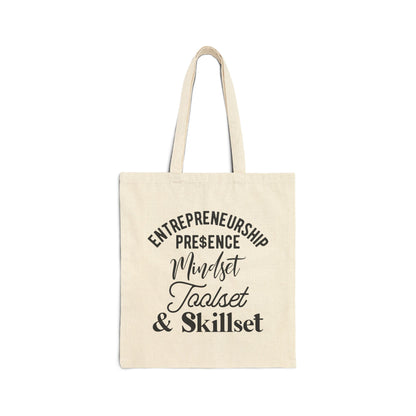 Entrepreneurship Mindset Cotton Canvas Tote Bag - Stylish & Eco-Friendly