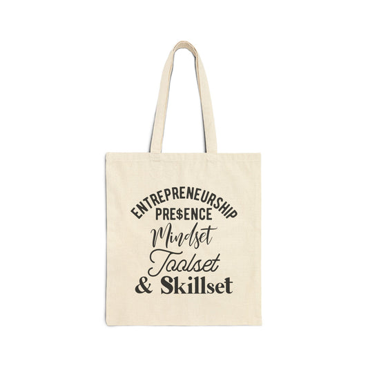 Entrepreneurship Mindset Cotton Canvas Tote Bag - Stylish & Eco-Friendly