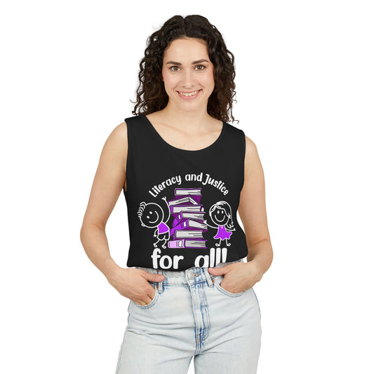 Unisex Literacy and Justice Tank Top for All