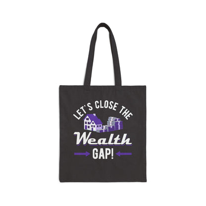 Wealth Gap Awareness Cotton Canvas Tote Bag