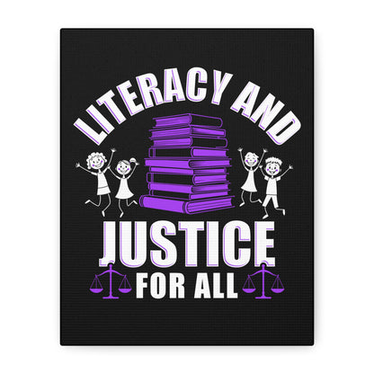Justice for All Literacy Canvas Art