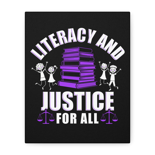 Justice for All Literacy Canvas Art