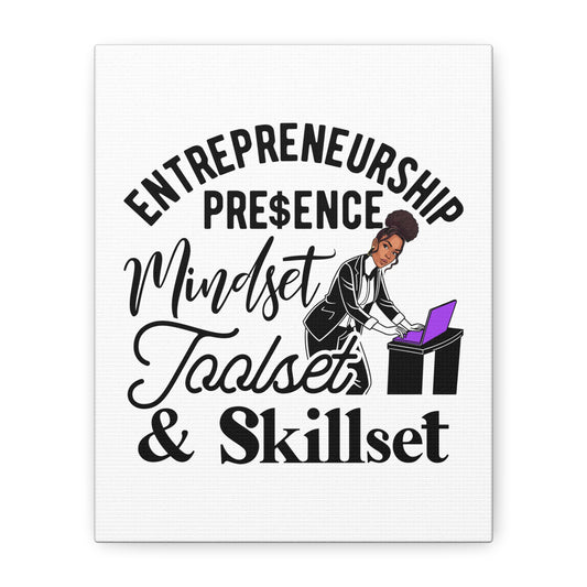 Entrepreneurship Mindset Canvas Wall Art - Inspirational Decor for Business Owners