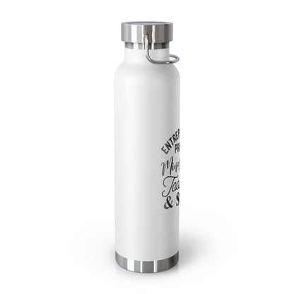 Entrepreneurship Mindset Insulated Water Bottle, 22oz - Ideal for Professionals & Leaders
