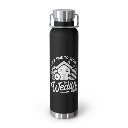 Wealth Gap Insulated Water Bottle - 22oz Copper Vacuum Flask