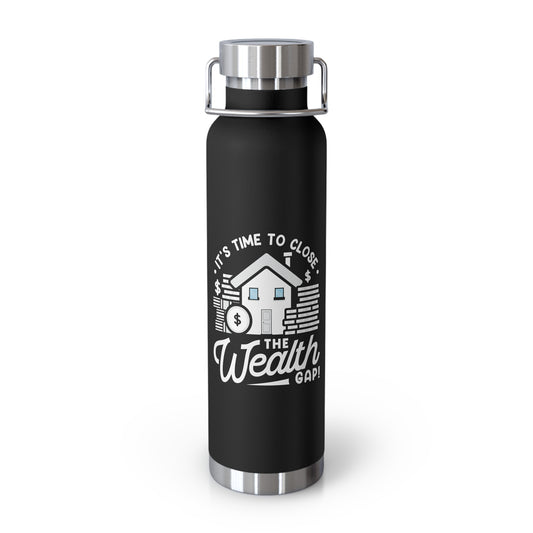 Wealth Gap Insulated Water Bottle - 22oz Copper Vacuum Flask