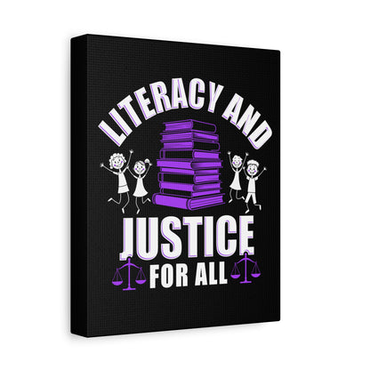 Justice for All Literacy Canvas Art