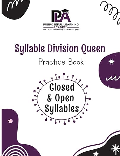 Syllable Division Queen Practice Guide: Closed & Open Syllables