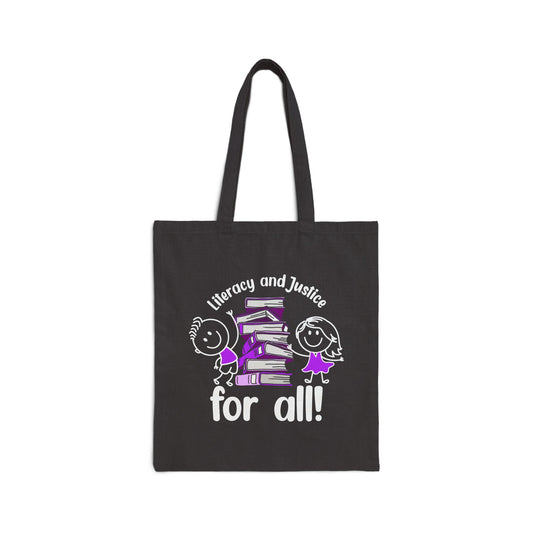 Literacy and Justice Cotton Canvas Tote Bag