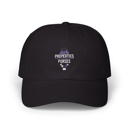 Classic Cap with Properties & Purses Design - Stylish Everyday Hat