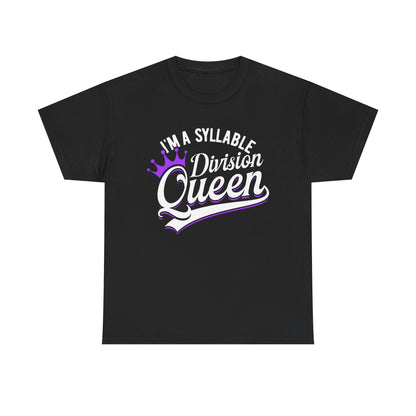 Syllable Division Queen Tee - Unisex Heavy Cotton T-Shirt